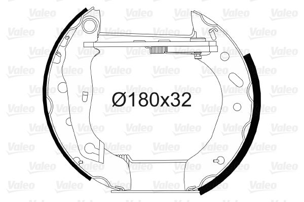 VALEO 554718 Brake Shoe Set