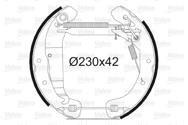 VALEO 554796 Brake Shoe Set