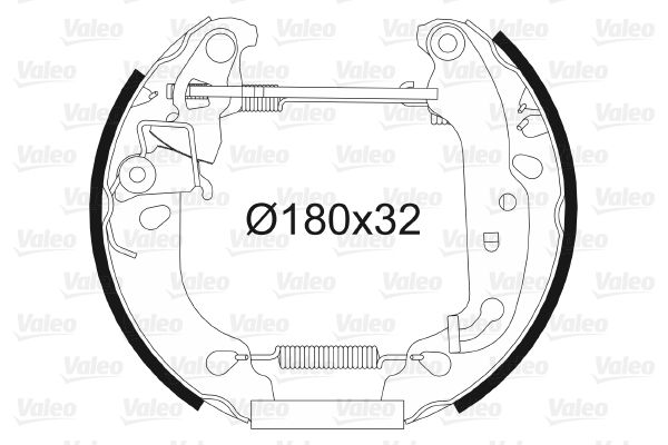 VALEO 554826 Brake Shoe Set