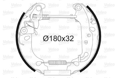 Brake Shoe Set VALEO 554826