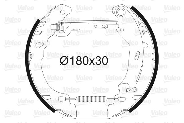 VALEO 554850 Brake Shoe Set