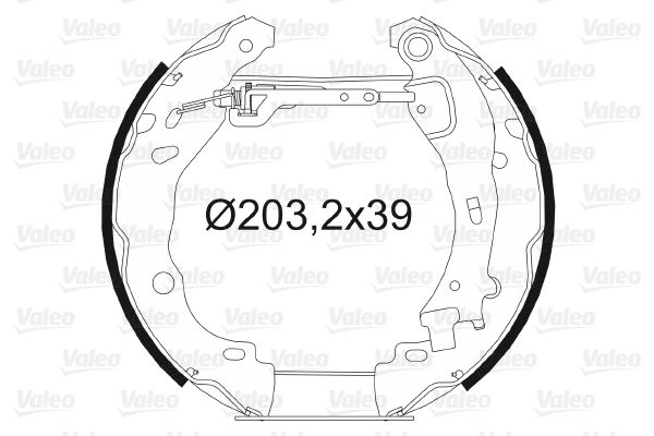 VALEO 554871 Brake Shoe Set