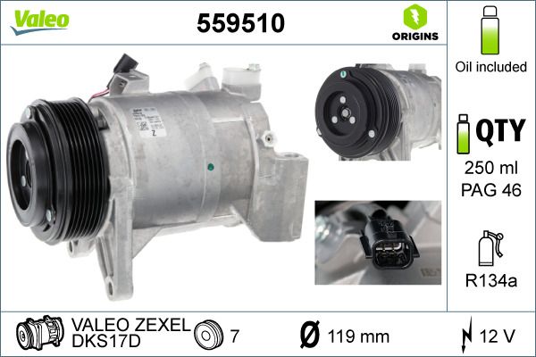 VALEO 559510 Compressor, air conditioning