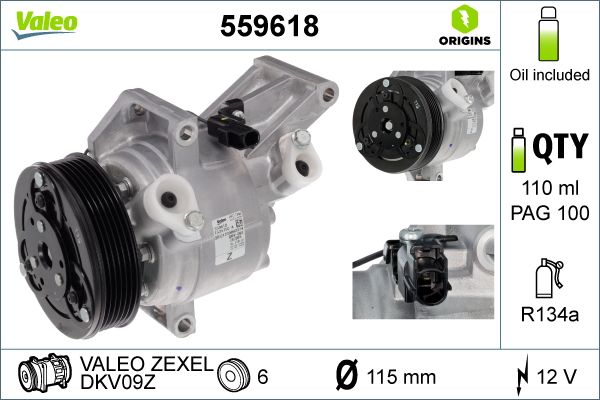 VALEO 559618 Compressor, air conditioning