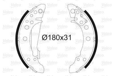Brake Shoe Set VALEO 562020