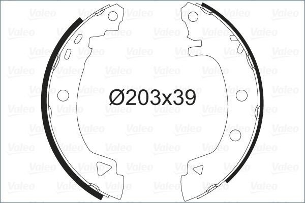 VALEO 562041 Brake Shoe Set