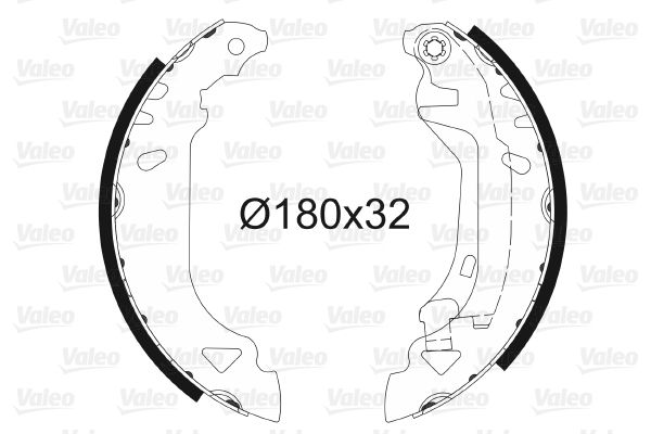 VALEO 562061 Brake Shoe Set