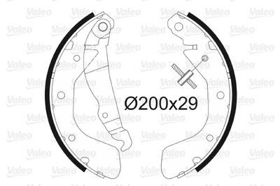 Brake Shoe Set VALEO 562077