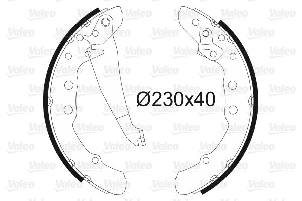 VALEO 562081 Brake Shoe Set