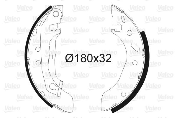 VALEO 562085 Brake Shoe Set