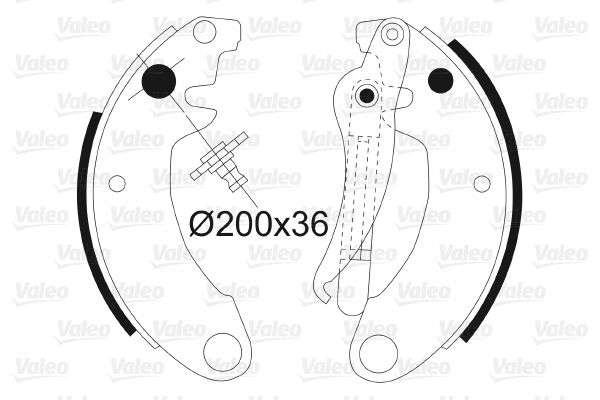 VALEO 562098 Brake Shoe Set