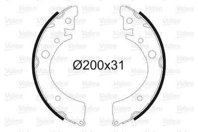 Brake Shoe Set VALEO 562543