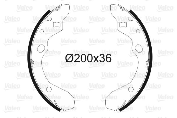 VALEO 562596 Brake Shoe Set