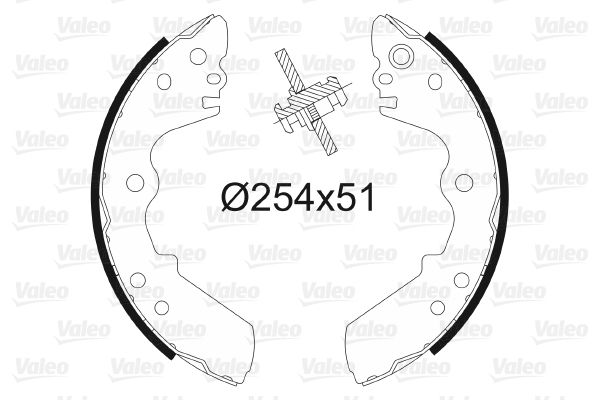 VALEO 562598 Brake Shoe Set
