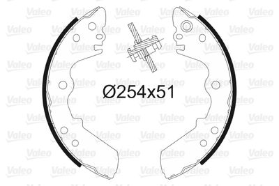 Brake Shoe Set VALEO 562598
