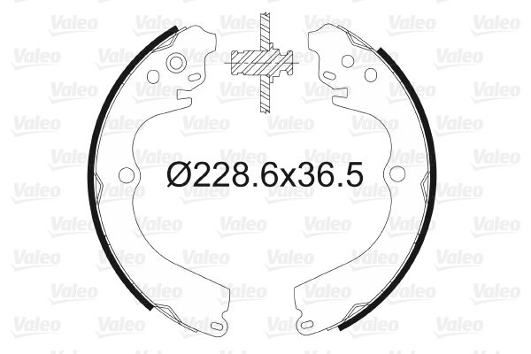 VALEO 562611 Brake Shoe Set