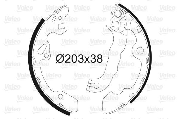 VALEO 562648 Brake Shoe Set