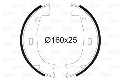 Brake Shoe Set, parking brake VALEO 562725