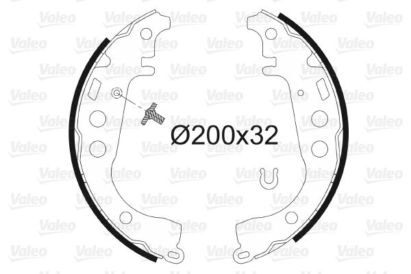 VALEO 562746 Brake Shoe Set