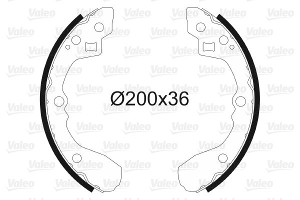 VALEO 562754 Brake Shoe Set