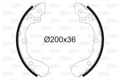 Brake Shoe Set VALEO 562754
