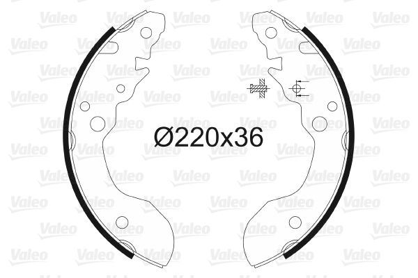 VALEO 562755 Brake Shoe Set