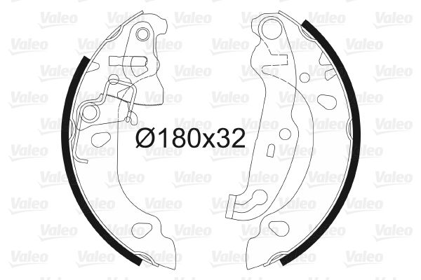 VALEO 562771 Brake Shoe Set