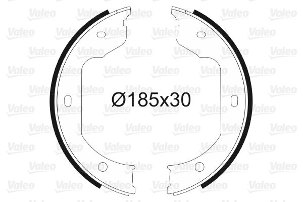 VALEO 562805 Brake Shoe Set, parking brake