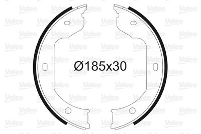 Brake Shoe Set, parking brake VALEO 562805