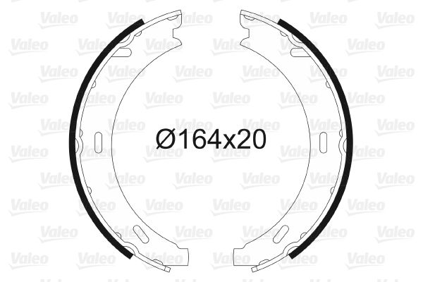 VALEO 562807 Brake Shoe Set, parking brake