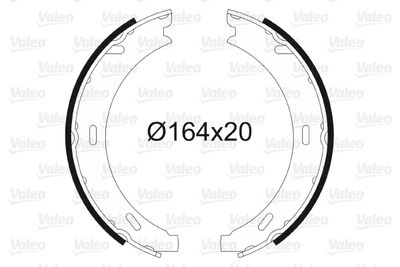 Brake Shoe Set, parking brake VALEO 562807