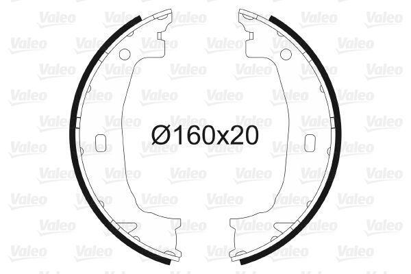 VALEO 562808 Brake Shoe Set, parking brake