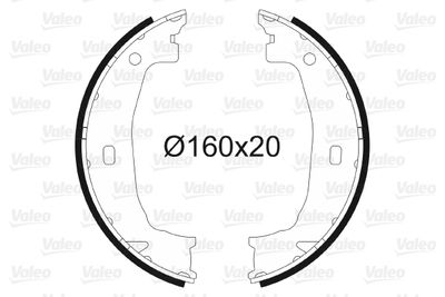Brake Shoe Set, parking brake VALEO 562808