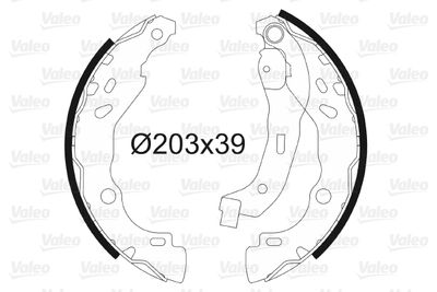 Brake Shoe Set VALEO 562810