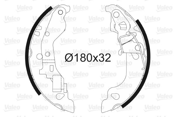 VALEO 562990 Brake Shoe Set