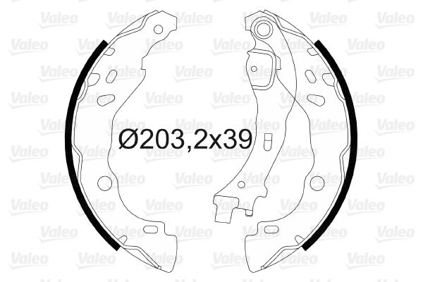 VALEO 564006 Brake Shoe Set