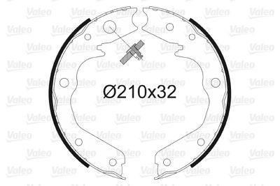 Brake Shoe Set, parking brake VALEO 564009