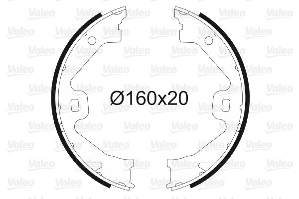 VALEO 564028 Brake Shoe Set, parking brake