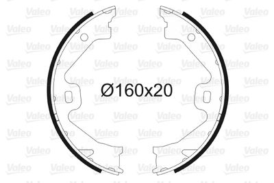 Brake Shoe Set, parking brake VALEO 564028