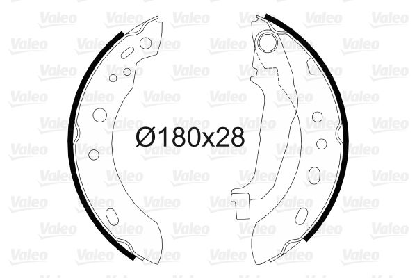 VALEO 564041 Brake Shoe Set