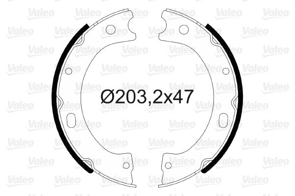 VALEO 564058 Brake Shoe Set, parking brake