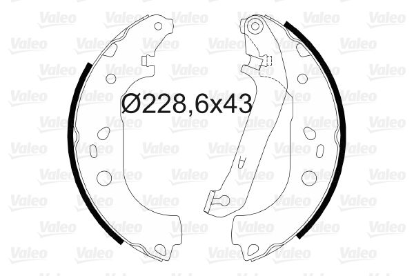 VALEO 564068 Brake Shoe Set