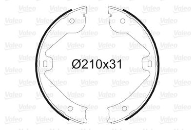 Brake Shoe Set, parking brake VALEO 564069