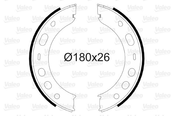 VALEO 564071 Brake Shoe Set, parking brake
