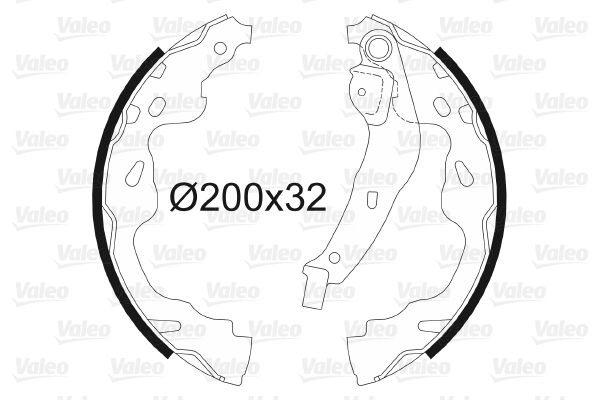 VALEO 564075 Brake Shoe Set