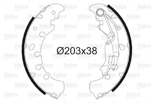 VALEO 564076 Brake Shoe Set
