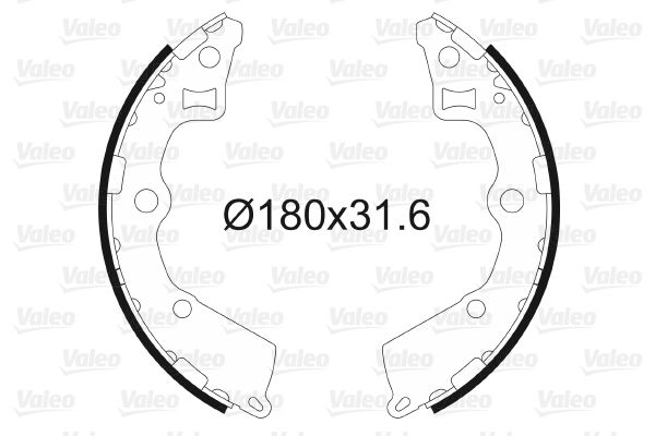 VALEO 564094 Brake Shoe Set