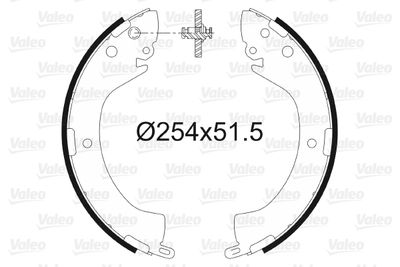 Brake Shoe Set VALEO 564096