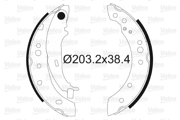 VALEO 564097 Brake Shoe Set
