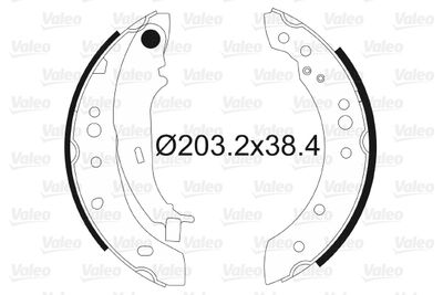 Brake Shoe Set VALEO 564097